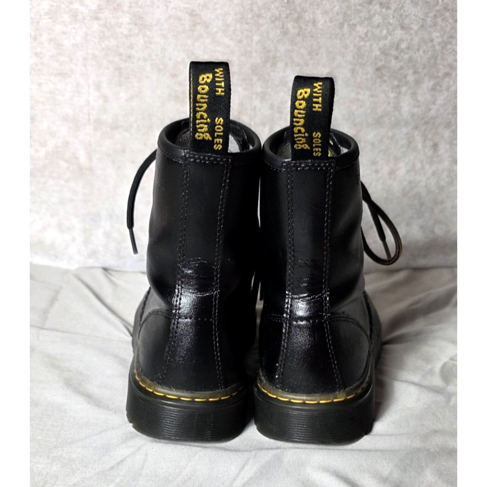 Dr. Martens Zavala Black Leather Combat Boots Women’s 7 / Men’s 6 - Picture 4 of 11